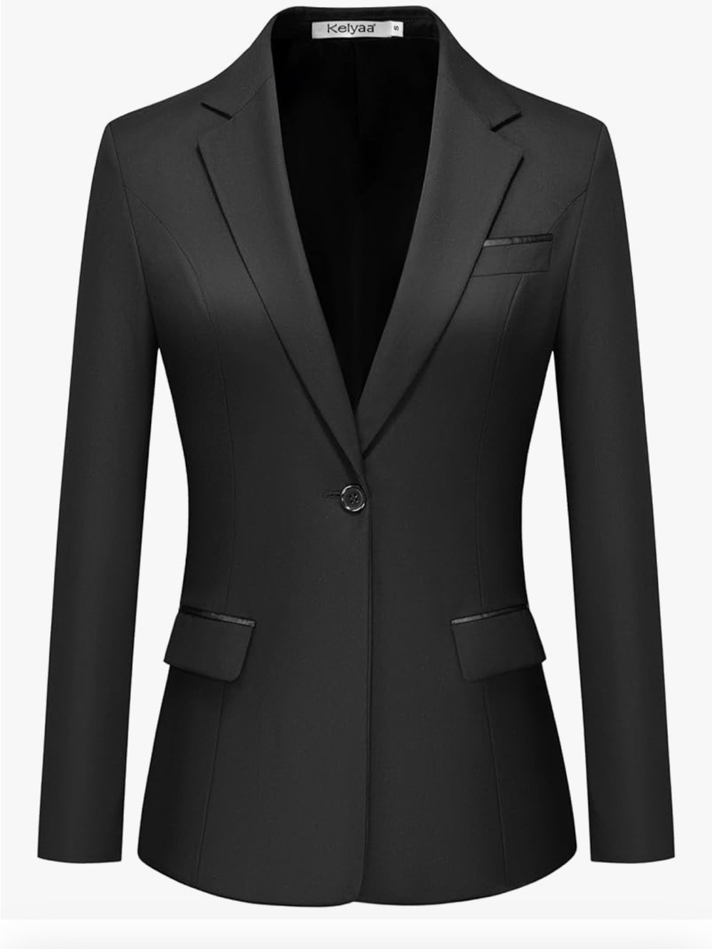 Women's Black Single-Button Blazer